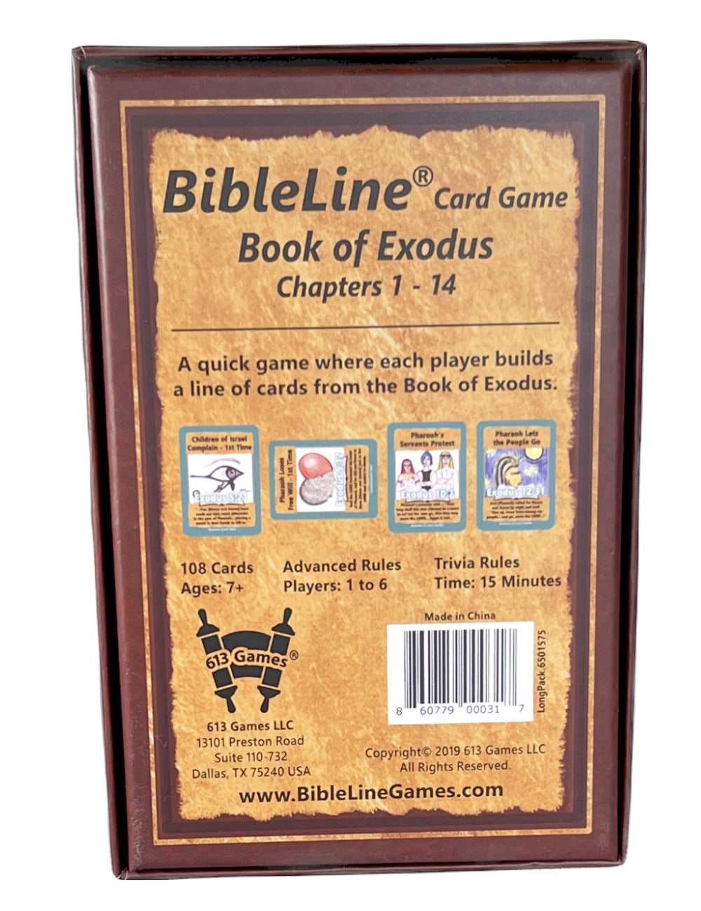 BibleLine Card Game - Book of Exodus Chapters 1-14